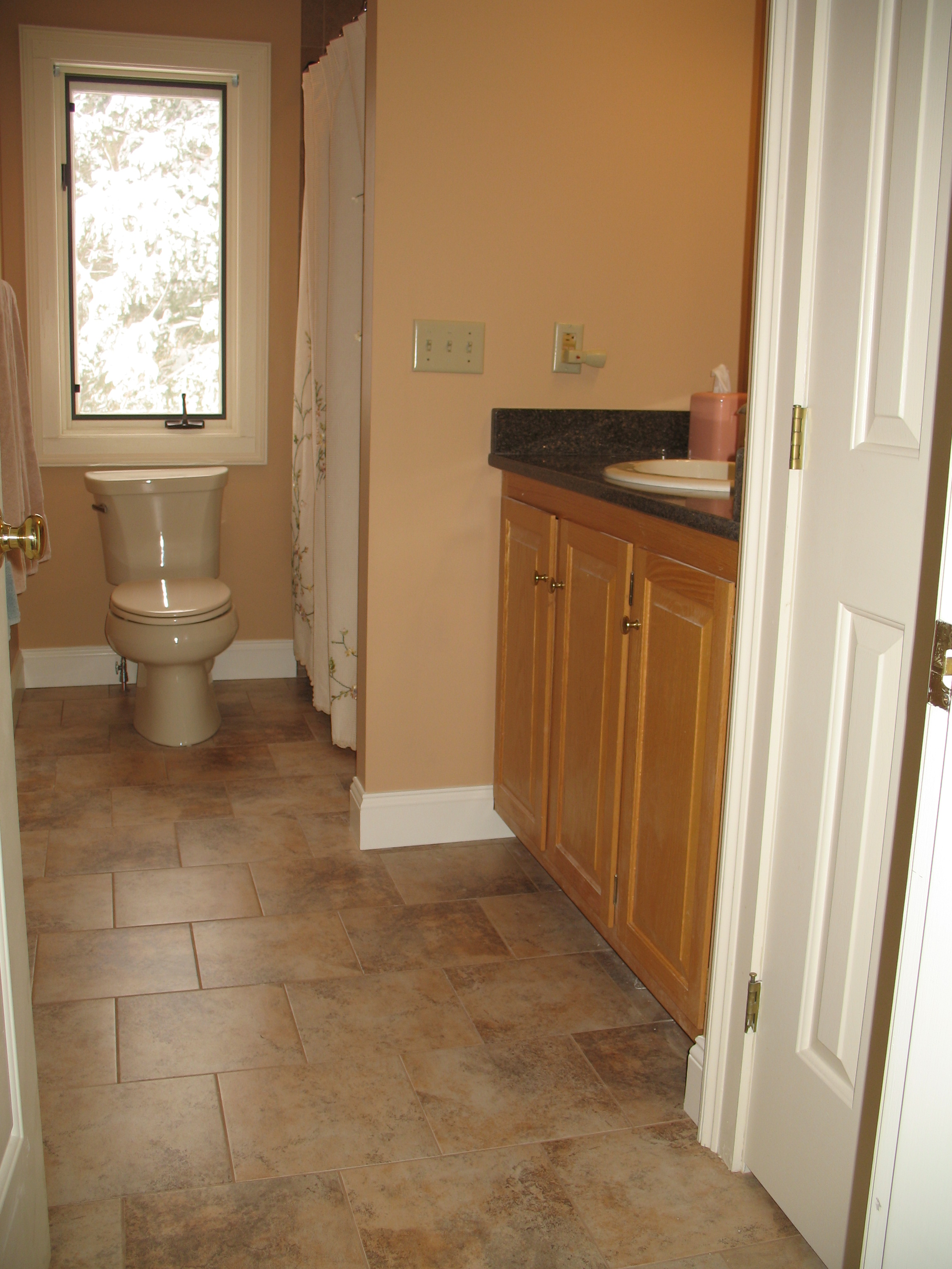 Williams 1 Guest Bath Floor 12 x 12 Celtic Flare Beige Flooring in