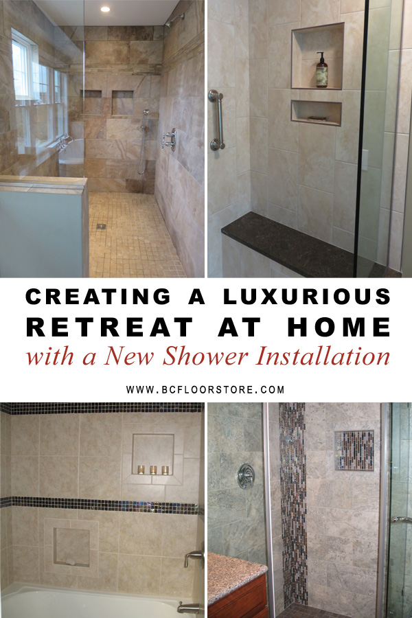 How to Create a Luxurious Retreat at Home with a New Shower Installation. Click for the top 7 ways to create a unique shower installation in your home. From B & C Floor Store in Portsmouth, NH
